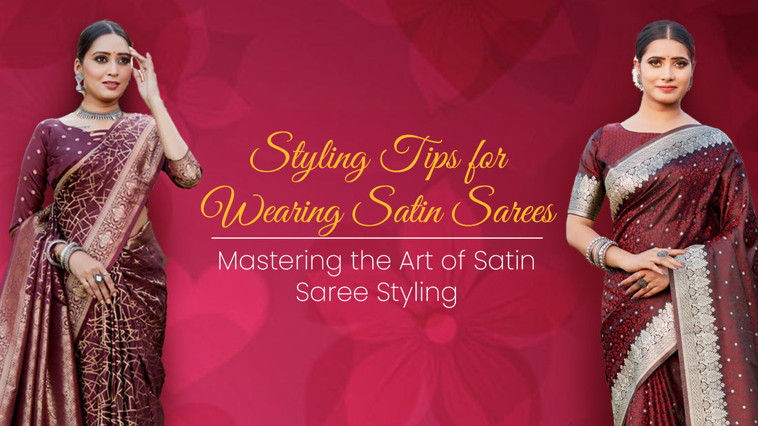 Glamrani's latest collection of satin sarees for inspiration