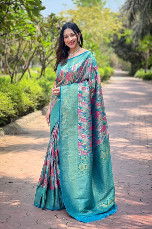 Ferozi Kanchipattu Silk Saree