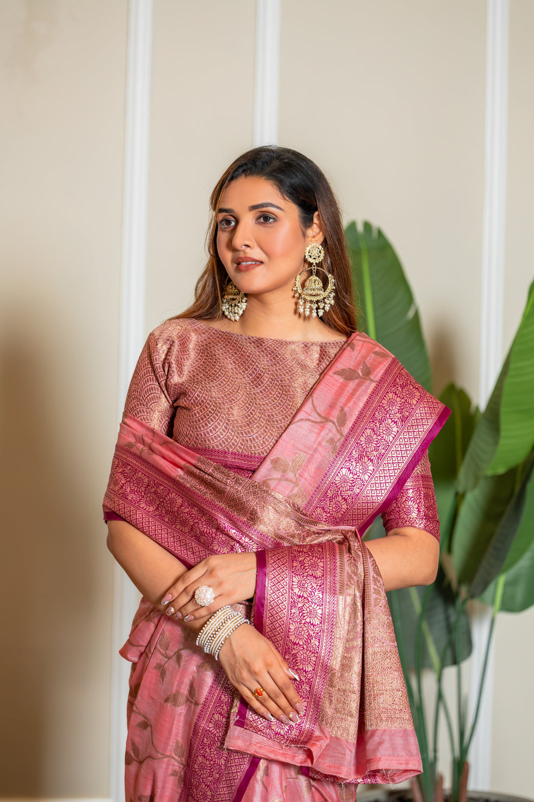 BLOOM IN BLUE - Pure Kanjivaram Silk Saree with Silver Zari