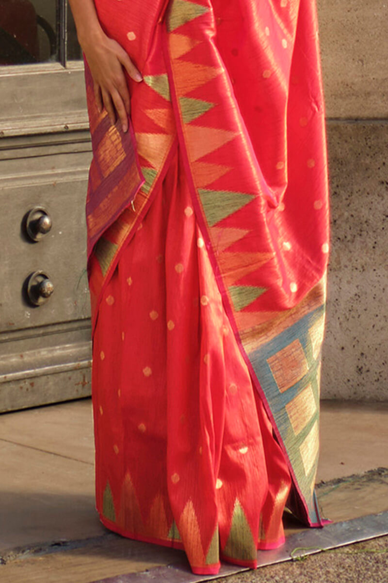 Brink Pink South Silk Saree