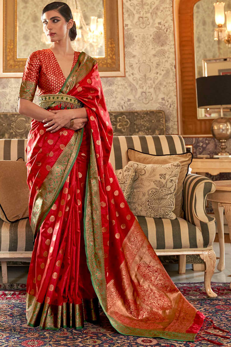 Milano Red South Silk Saree