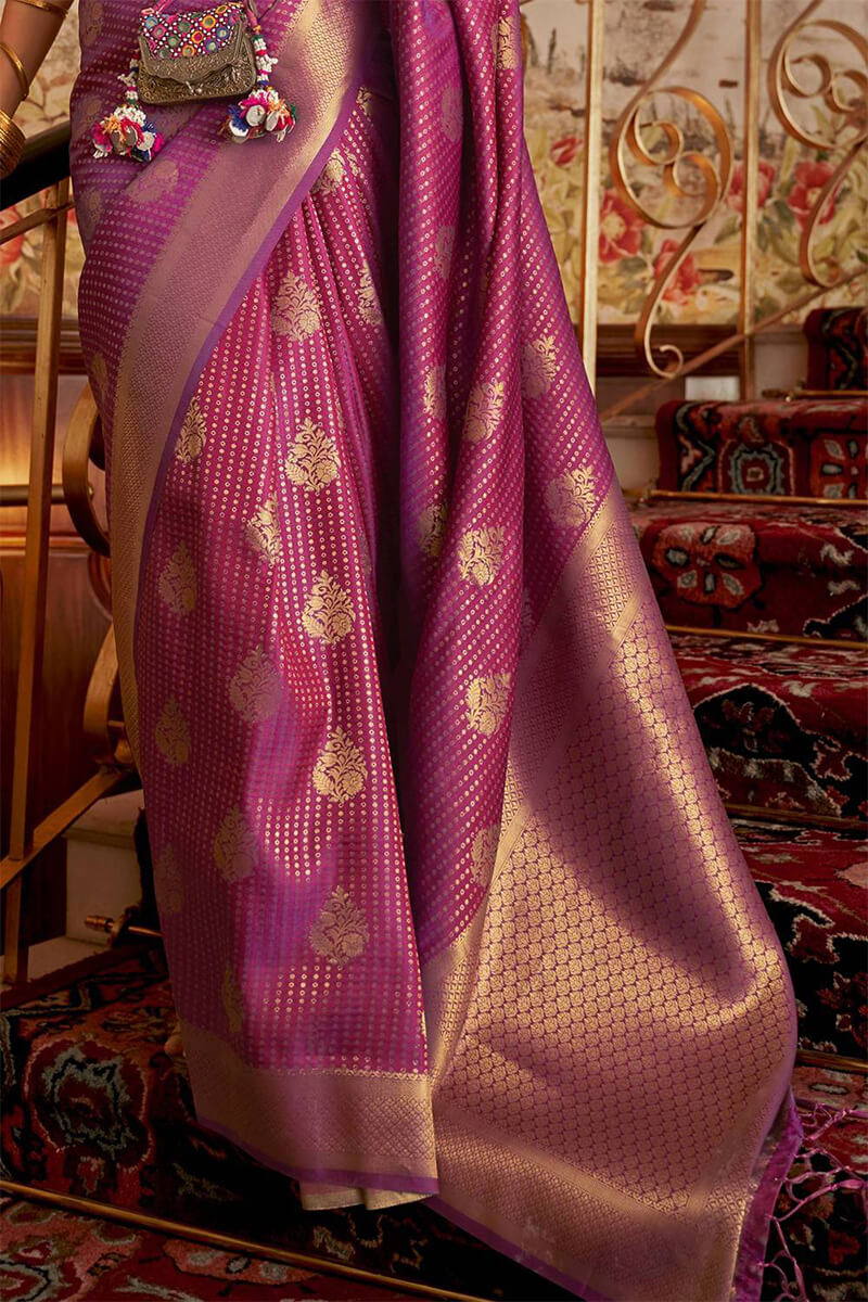 Palatinate Purple Zari Woven Kanjivaram Silk Saree