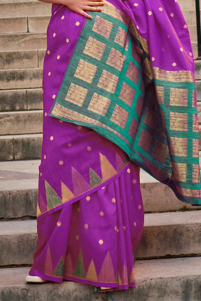 Warm Purple South Silk Saree